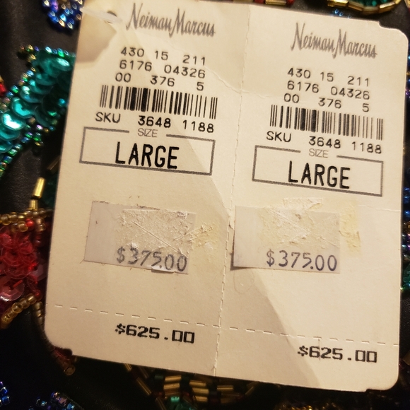 NWT Vintage Black Tie brand sequined jacket size Large - Picture 5 of 5